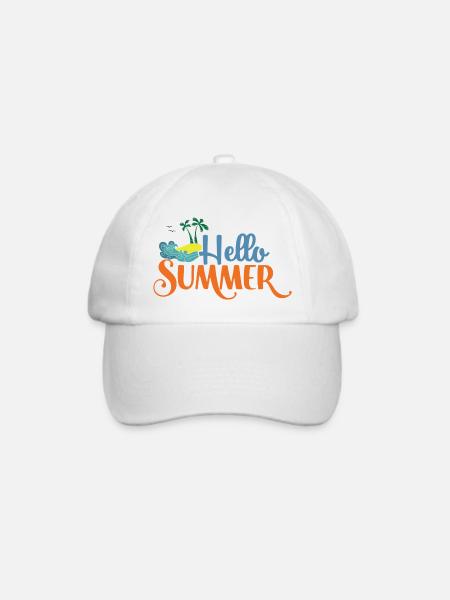 Hallo Summmer - Baseballkappe - Weiß/Weiß