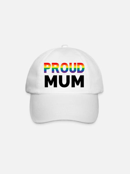 Proud Mum Rainbow - Baseballkappe - Weiß/Weiß