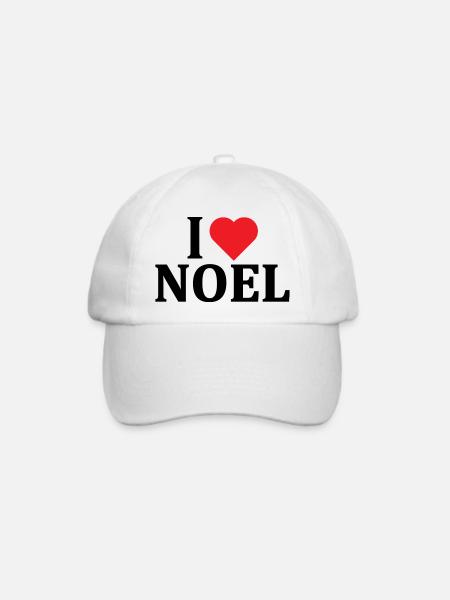 T-Shirt I love Noel T-Shirt Geschenkidee - Baseballkappe - Weiß/Weiß