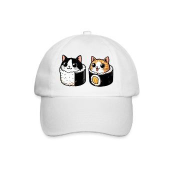 Neko Maki Mix: Die Sushi-Katze - Baseballkappe - Weiß/Weiß - Vorne