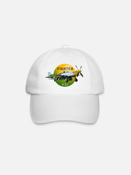 P-51 - Baseballkappe - Weiß/Weiß