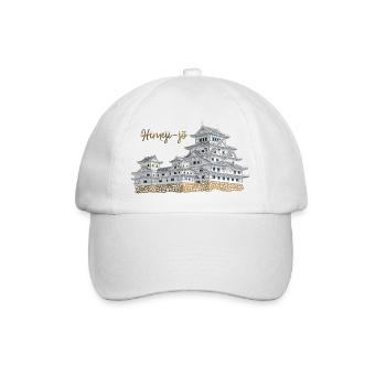 Burg Himeji-jo, Japan, Präfektur Hyogo, Zeichnung - Baseballkappe - Weiß/Weiß - Vorne
