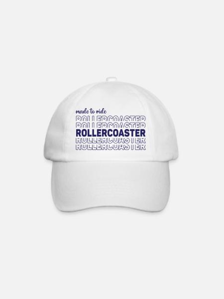 Made to ride rollercoaster - Baseballkappe - Weiß/Weiß
