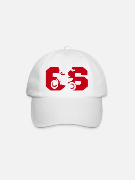 Moto 66 Biker - Baseballkappe - Weiß/Weiß