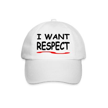 Respekt - Baseballkappe - Weiß/Weiß - Vorne