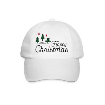 Weihnachtsdesign für Weihnachtsgeschenke - Baseballkappe - Weiß/Weiß - Vorne