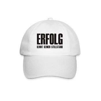 Erfolg Spruch für Gründer Unternehmer Startup - Baseballkappe - Weiß/Weiß - Vorne