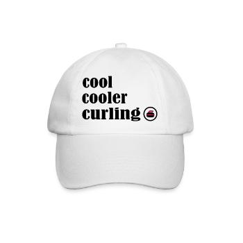 curling eisstockschießen curler curlingsaison - Baseballkappe - Weiß/Weiß - Vorne