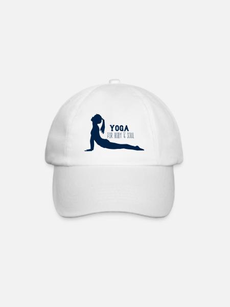 Yoga - for body and soul - Baseballkappe - Weiß/Weiß