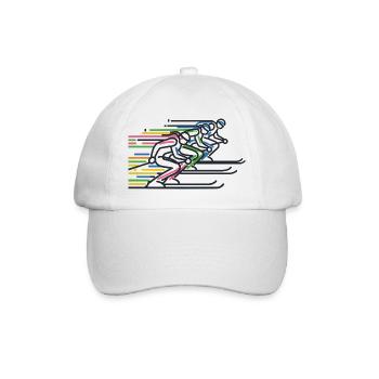 Ski Ski Winter Sport Bunt - Baseballkappe - Weiß/Weiß - Vorne