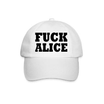Fuck alice - Baseballkappe - Weiß/Weiß - Vorne