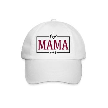 Die beste Mama - Baseballkappe - Weiß/Weiß - Vorne