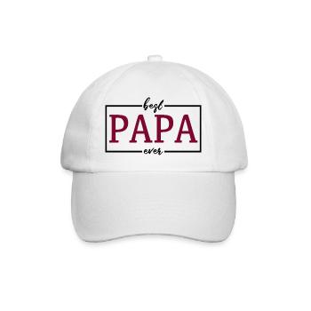Der beste Papa - Baseballkappe - Weiß/Weiß - Vorne