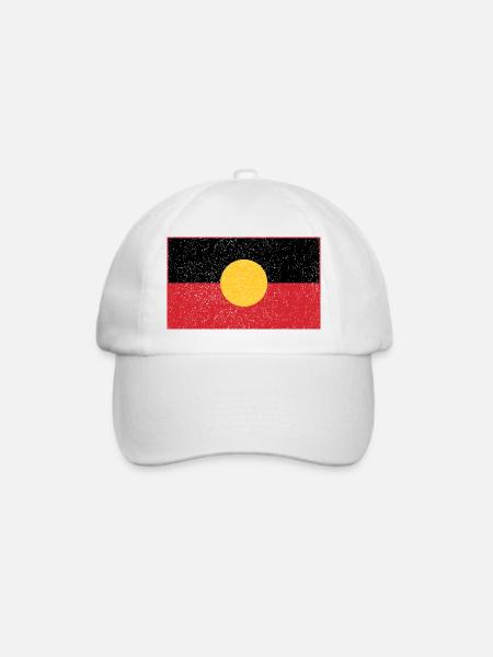 Aborigines in Australien - Baseballkappe - Weiß/Weiß
