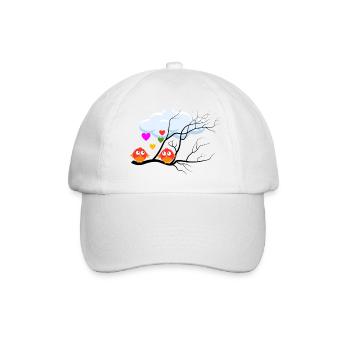 Vogerlliebe rosa rosa - Baseballkappe - Weiß/Weiß - Vorne