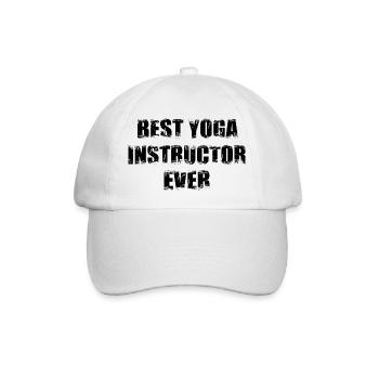 Bester Yoga Trainer - Baseballkappe - Weiß/Weiß - Vorne