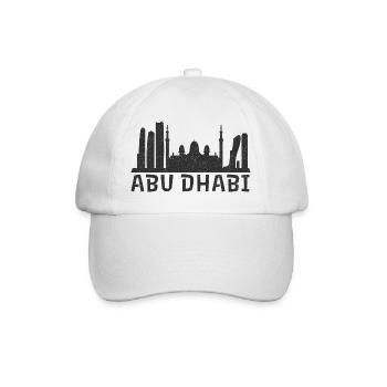 Abu Dhabi Nightscape - Baseballkappe - Weiß/Weiß - Vorne