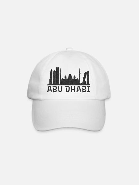 Abu Dhabi Nightscape - Baseballkappe - Weiß/Weiß