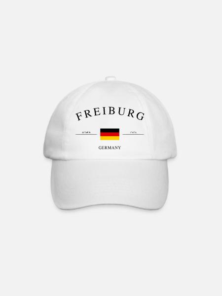 Freiburg Deutschland – Urlaub Souvenir & Geschenk - Baseballkappe - Weiß/Weiß