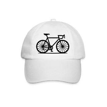 Rennrad Minimalismus - Baseballkappe - Weiß/Weiß - Vorne