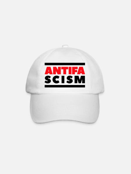 ANTIFA - Antifaschismus - Baseballkappe - Weiß/Weiß