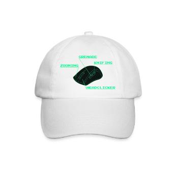 Headclicker Gaming Blueprint Neon Design - Baseballkappe - Weiß/Weiß - Vorne