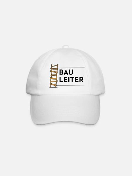 Bauleiter lustiges Motiv Baustelle Leiter - Baseballkappe - Weiß/Weiß