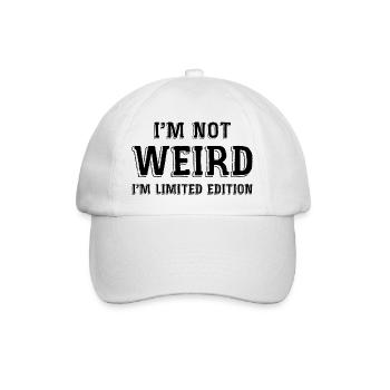 Ich bin nicht seltsam, ich bin limitiert - Baseballkappe - Weiß/Weiß - Vorne