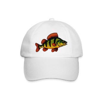 Barsch Flussbarsch Barschangeln Barsche Barsch - Baseballkappe - Weiß/Weiß - Vorne
