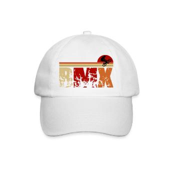 Retro BMX Design – Klassisch & Stylisch - Baseballkappe - Weiß/Weiß - Vorne