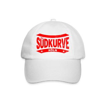 Köln Stadion Südkurve Hoodie in rot, Stolz & Herz - Baseballkappe - Weiß/Weiß - Vorne