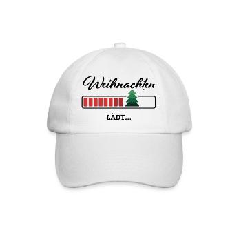 Weihnachten lädt - Baseballkappe - Weiß/Weiß - Vorne