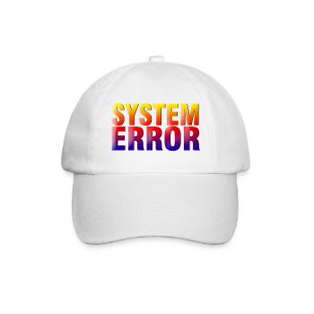 System Error Gradient - Baseballkappe - Weiß/Weiß - Vorne