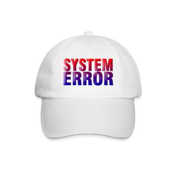 Systemfehler Gradient Typo - Baseballkappe - Weiß/Weiß - Vorne