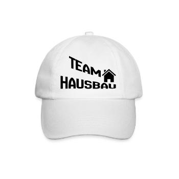 Team Hausbau - Baseballkappe - Weiß/Weiß - Vorne