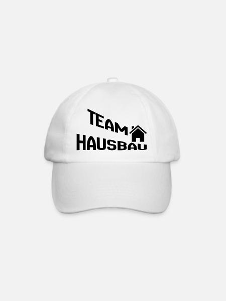 Team Hausbau - Baseballkappe - Weiß/Weiß