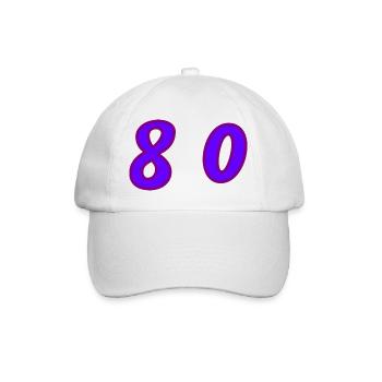 80. 80 JAHRE. 80. JUBILÄUM. 80-JAHRES-JUBILÄUM. - Baseballkappe - Weiß/Weiß - Vorne