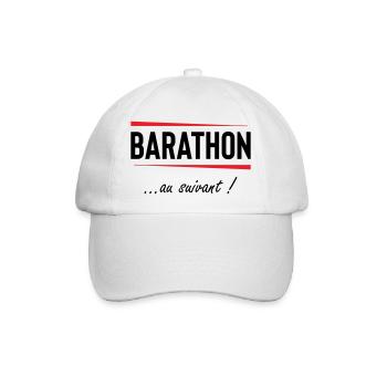 Barathon zum nächsten! Alkohol - Baseballkappe - Weiß/Weiß - Vorne