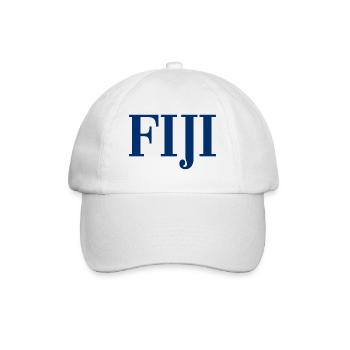 Fiji - Fidschi - Inseln - Pazifik - Südsee - Baseballkappe - Weiß/Weiß - Vorne