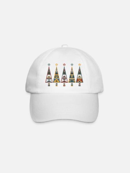 Afrika-Weihnachtsbaum - Baseballkappe - Weiß/Weiß