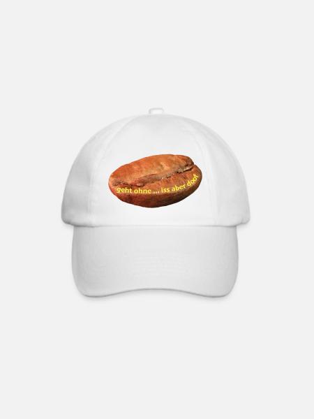Kaffeebohne - Baseballkappe - Weiß/Weiß