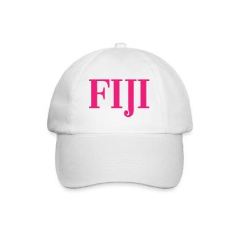 Fiji - Fidschi - Inseln - Pazifik - Südsee - Baseballkappe - Weiß/Weiß - Vorne