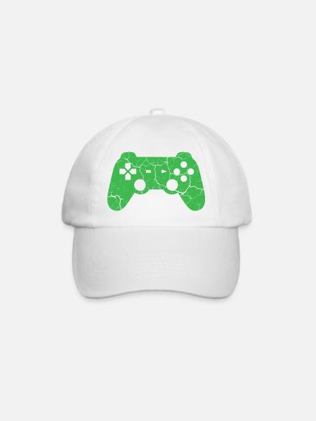 Controller-Gaming - Baseballkappe - Weiß/Weiß