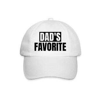 Lieblingskind Papas Liebling Ich bin Papas Lieblin - Baseballkappe - Weiß/Weiß - Vorne