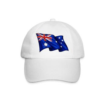 Australische Flagge Australien - Baseballkappe - Weiß/Weiß - Vorne