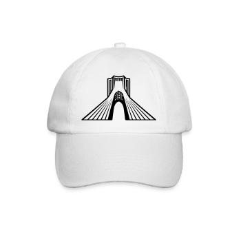 Azadi Tower Iran - Baseballkappe - Weiß/Weiß - Vorne