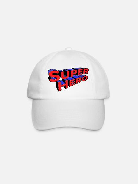 Superhelden-Aussage - Baseballkappe - Weiß/Weiß