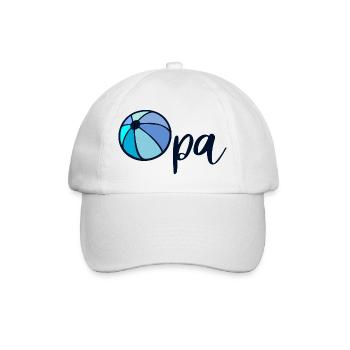 Wasserball Opa - Baby verkünden - Baseballkappe - Weiß/Weiß - Vorne