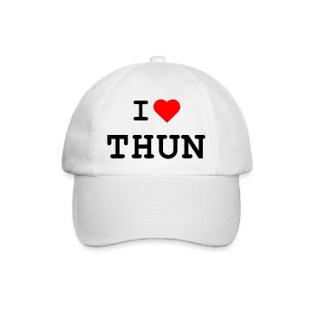 Ich liebe Thun - I love Thun - Baseballkappe - Weiß/Weiß - Vorne