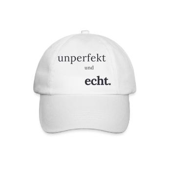 unperfekt und echt - Baseballkappe - Weiß/Weiß - Vorne